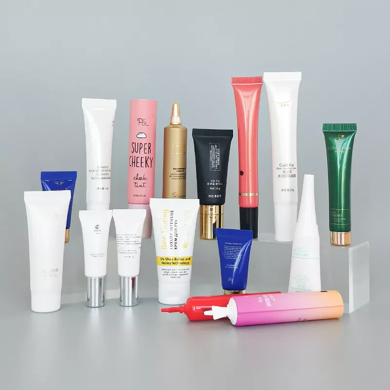 Laminated cosmetic packaging tubes