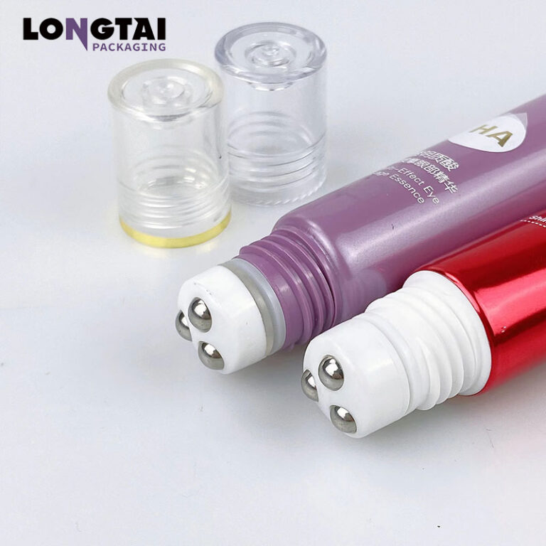Plastic tubes with tricycle Steel Roller Ball Applicator Longtai pack