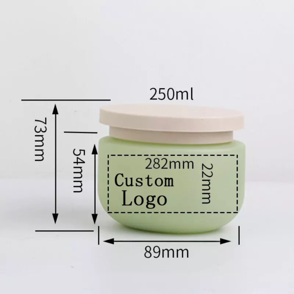250ml Personal Care Container Jar Face Cream Body Cream Container Jar With Screw Cap