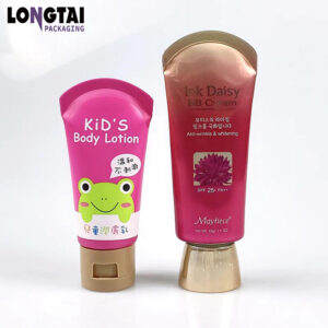 Skincare packaging with Special arc sealing tail