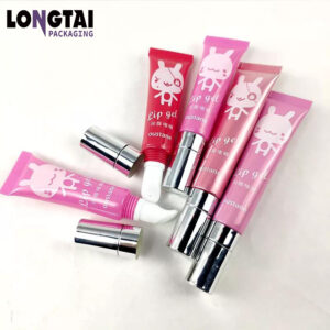Pink Lip gloss  cosmetic squeeze tubes -Longtai pack Manufacturer