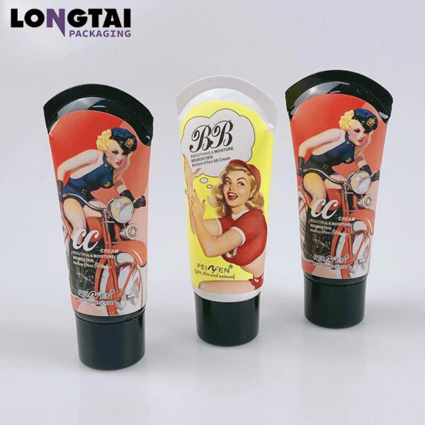 Arc shaped hand cream squeeze  packaging tube