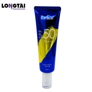 sunscreen lotion soft tube packaging with Airless pump applicator