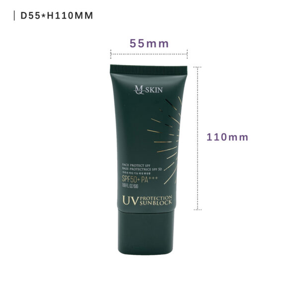 50ml flat sunscreen cosmetic packaging tubes