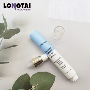 Luxury eye gel cosmetic packaging tube with airless pump cap 5ml 10ml 20ml