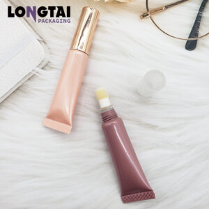 Plastic empty lip gloss containers mini soft tube with sponge brush Plastic empty lip gloss containers mini soft tube with sponge brush