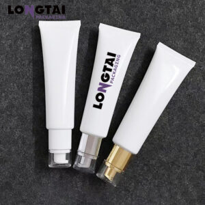 D30mm plastic cosmetic packaging tubes with airless pump cap