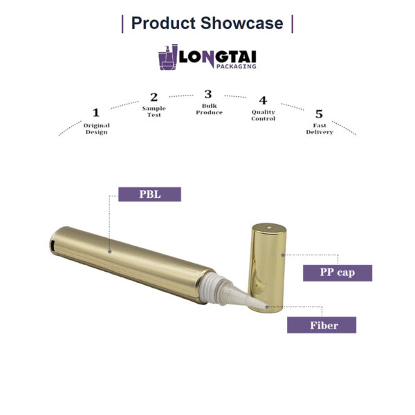 D16mm squeeze tube with soft fiber brush applicator D16mm squeeze tube with soft fiber brush applicator