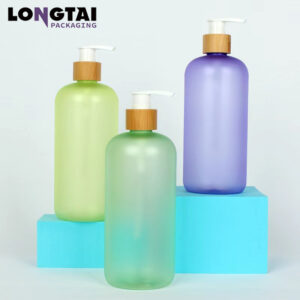 shampoo PET bottle with bamboo pump