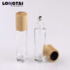 Bamboo roller ball bottle for perfum or deodorant packaging