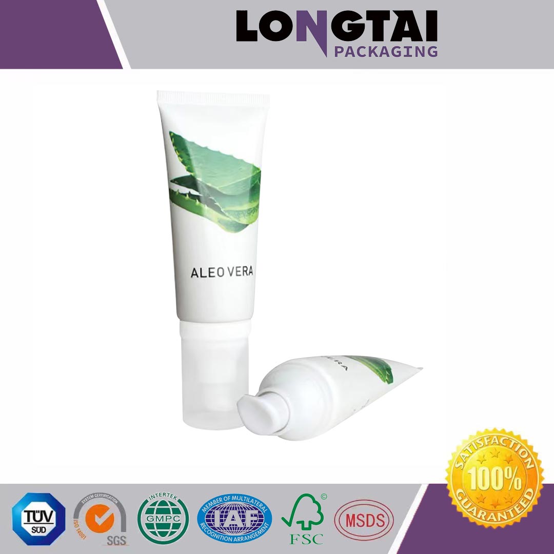 Soft plastic tubes with airless pump cap Longtai pack