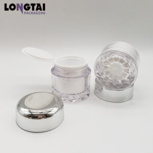 40ml/1.35oz sliver acrylic cream container
