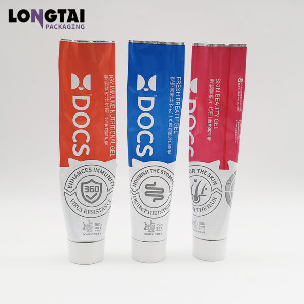 Pet nutrition cream packaging tube