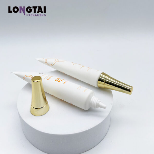 Sunscreen packaging tube with electroplating cap