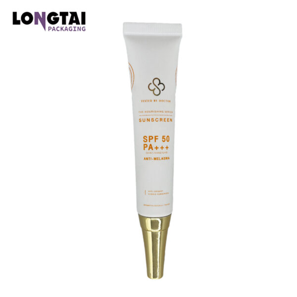 Sunscreen packaging tube with electroplating cap