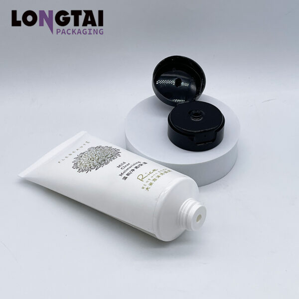 100ml white PE tube for Facial cleanser