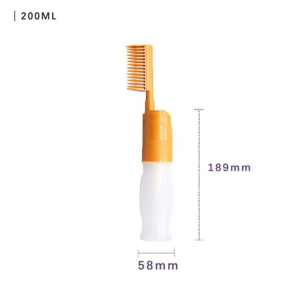 200ml PET hair dye bottle with comb