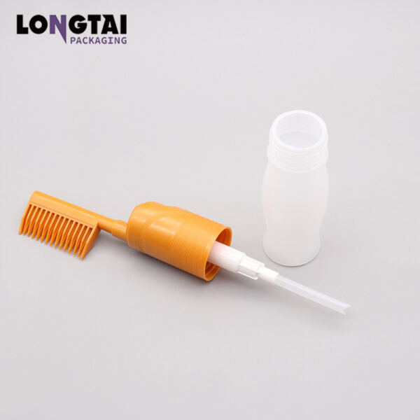 200ml PET hair dye bottle with comb 200ml PET hair dye bottle with comb