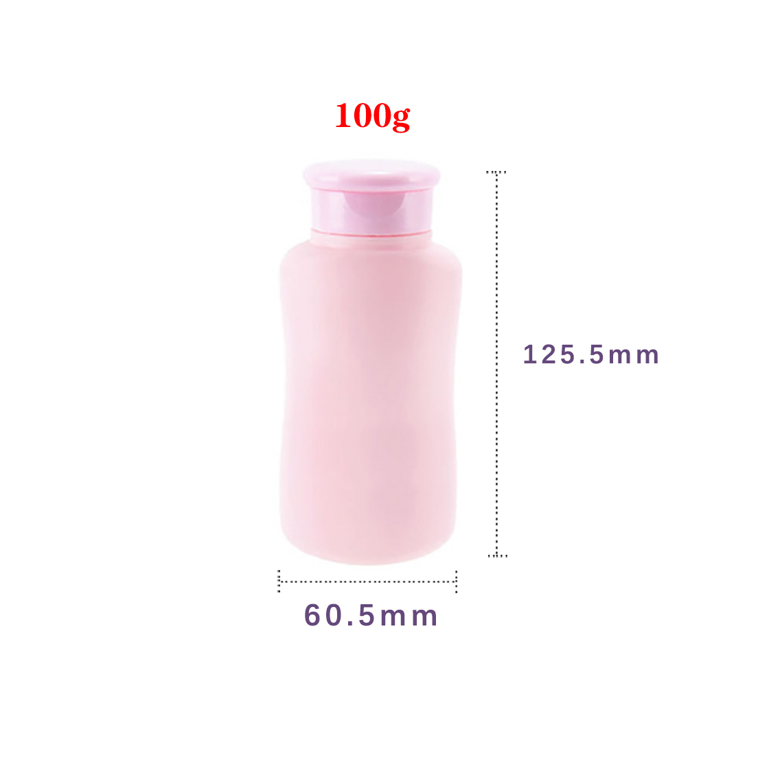 100g HDPE powder bottle with sifter Longtai pack