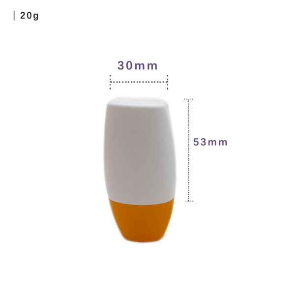 20g sunscreen packaging bottle with nozzle tip