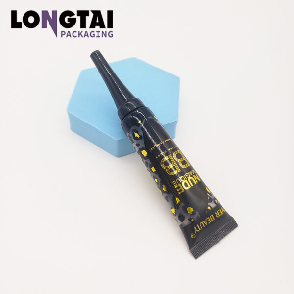 Plastic BB cream packaging tube with nozzle tip