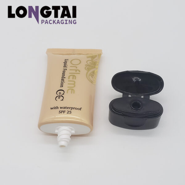 60ml plastic liquid foundation flat tube