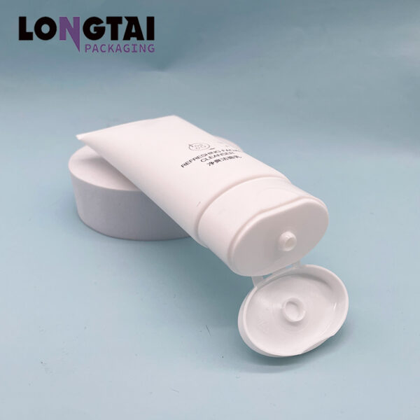 100g flat plastic cleanser packaging tube