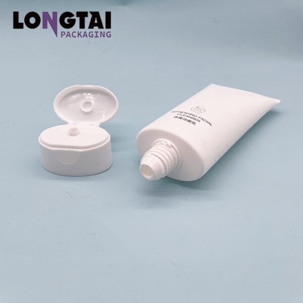 100g flat plastic cleanser packaging tube