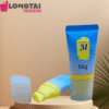 Custom Empty Oval airless pump sunscreen cosmetic tube