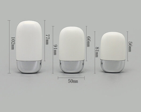 Customized 30g/40g/50g HDPE sunscreen packaging bottle with plated cap