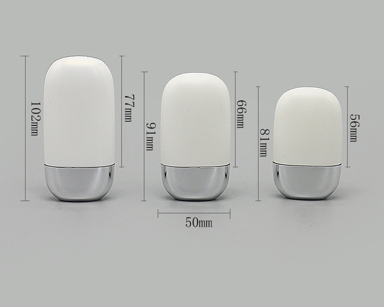 Customized 30g/40g/50g HDPE sunscreen packaging bottle with plated cap-Longtai pack