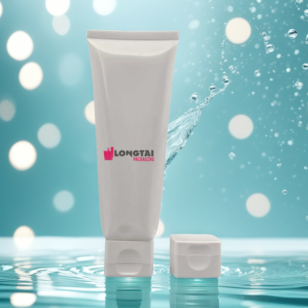 D40 cosmetic face wash tube with square flip top cap D40 cosmetic face wash tube with square flip top cap