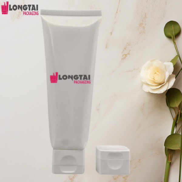 D40 cosmetic face wash tube with square flip top cap D40 cosmetic face wash tube with square flip top cap