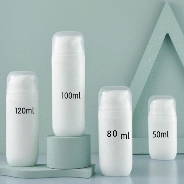 Airless Pump Bottles for Skincare Lotion - 50ml, 80ml, 100ml