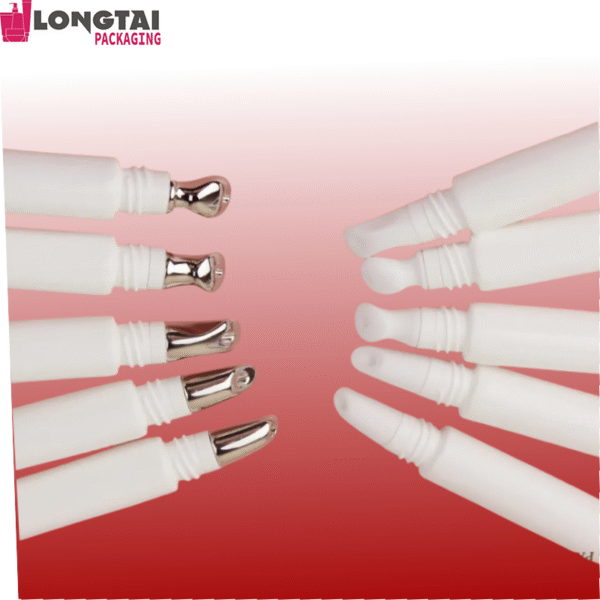 Various Eye Cream Tubes with Different Massage Applicator Heads
