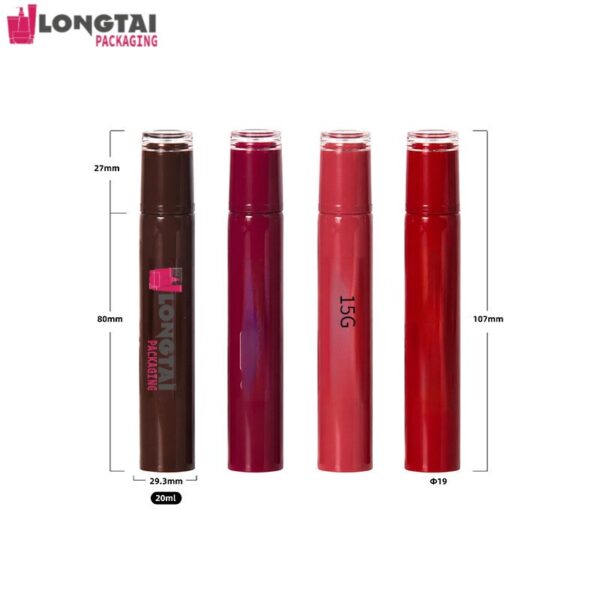 Wholesale Custom Empty Clear Plastic Lip Gloss Tube with Silicone Wand, Liquid Lipstick Tint Packaging Wholesale Custom Empty Clear Plastic Lip Gloss Tube with Silicone Wand, Liquid Lipstick Tint Packaging